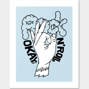 Ok Hand Sign rock Posters and Art